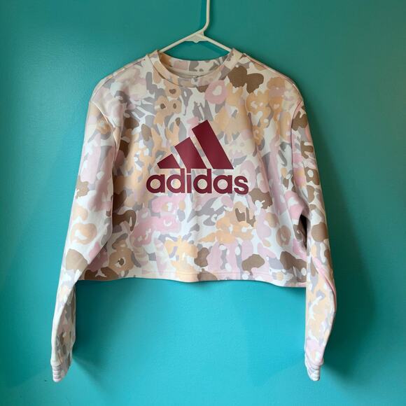 Adidas Womens Graphic Sweatshirt Pastel Camo Size Large Camouflage pullover - Picture 7 of 11